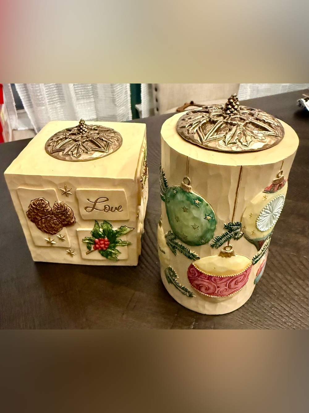 Vintage 2008 Pavilion Gift Co. Season of Comfor Christmas Canister Candle Holder